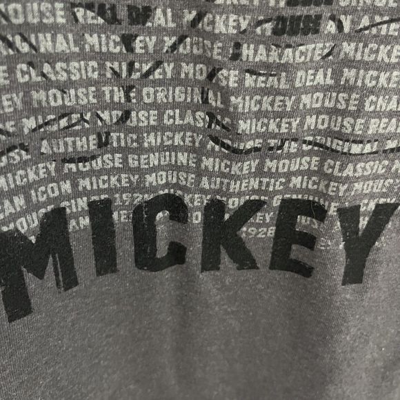 Mickey Mouse Mens Graphic Disney T Shirt Gray Short Sleeve Medium Spell Out VGC - Picture 5 of 9